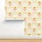 Geometric Blush Gold Scallops Semicircles Art Deco Inspired Mustard Mod Custom Pre-pasted Wallpaper by Spoonflower Pre-Pasted Wallpaper 2FT Wide